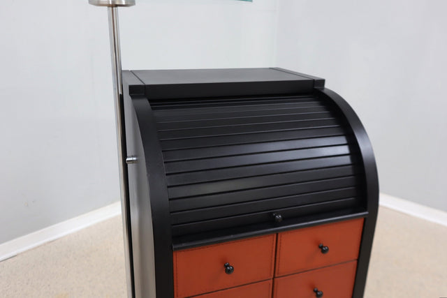 Vintage roller shutter cabinet Giorgetti 1980s