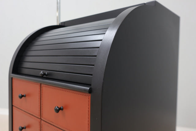 Vintage roller shutter cabinet Giorgetti 1980s