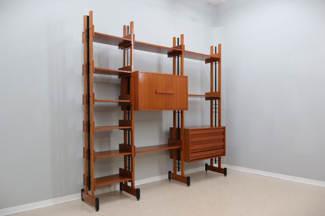 Vintage teak bookcase AV Arredamenti 1960s