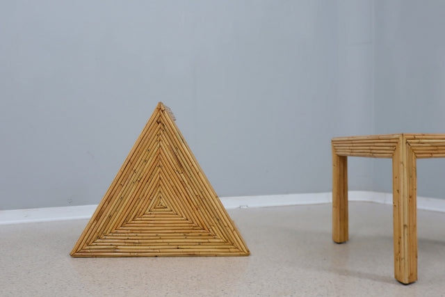 Vivai del Sud triangular side tables 1970s, set of 2