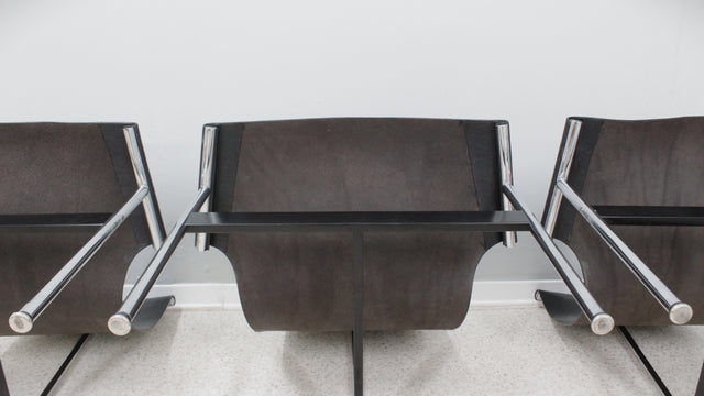 W. Katavolos T Chairs ICF 1980s, set of 4