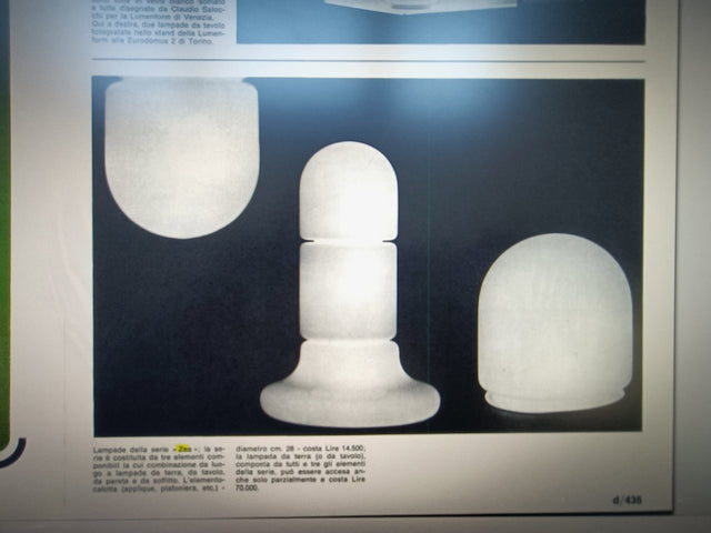 ZEA floor lamp Claudio SALOCCHI 1960s