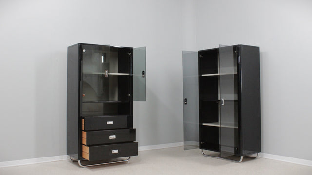 Pair of lacquered vintage cabinets 1970s