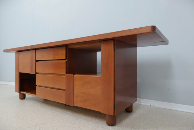 Vintage walnut sideboard Mobil Girgi 1970s