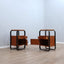 Giuseppe Pagano 1940s nightstands bentwood Italian design Nachttische Comodini vintage mesitas legno curvato de noche y chevet chic & minimalist.