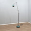 1960s adjustable industrial floor lamp green hammertone