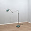 1960s adjustable industrial floor lamp green hammertone