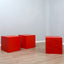1960s Italian fiberglass cube stools / side tables, set of 3