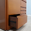 Italian 1970s Angelo Mangiarotti 4D walnut bar cabinet mobile bar d'epoca Meuble bar design italien. Barwagen Nussbaum  Mueble bar vintage.