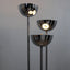 Vintage 1970s Lamperti floor lamp, Italian Space Age design. Chrome metal standing lamp featuring three tubular columns 
