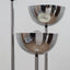 Vintage 1970s Lamperti floor lamp, Italian Space Age design. Chrome metal standing lamp featuring three tubular columns 