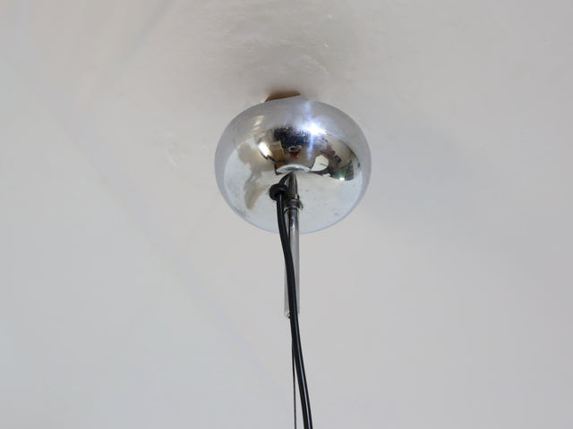 1970s Lamperti Giglio pendant lamp in hand-blown Murano glass. Lampadario Murano Lamperti anni 70. Suspension verre Murano. Muranoglas Hängelampe.