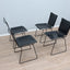 Leather stacking chairs by Toyoda Hiroyuki for ICF 1980s, set of 4 