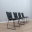 Leather stacking chairs by Toyoda Hiroyuki for ICF 1980s, set of 4 