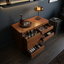 1970s Italian walnut Angelo Mangiarotti 4D series cabinet bar