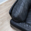 1970s Piumotto 3-seater sofa by Arrigo Arrigoni for Busnelli. Divano vintage pelle nera. Canapé italien en cuir noir. 1970er Leder Couch.