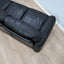 1970s Piumotto 3-seater sofa by Arrigo Arrigoni for Busnelli. Divano vintage pelle nera. Canapé italien en cuir noir. 1970er Leder Couch.