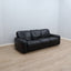 1970s Piumotto 3-seater sofa by Arrigo Arrigoni for Busnelli. Divano vintage pelle nera. Canapé italien en cuir noir. 1970er Leder Couch.