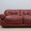 3 seater vintage leather sofa MOBIL GIRGI 1970s