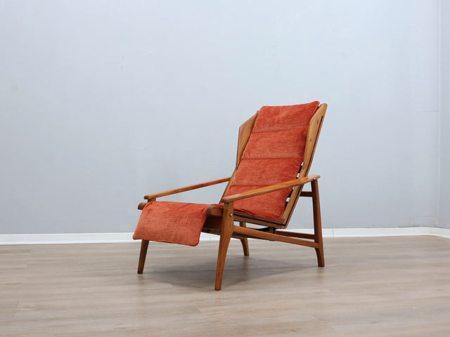 Studio Tecnico Cassina Meda 1950s armchair e poltrona vintage design. Ufficio tecnico cassina 811 chair Cassina restaurado in Mid-Century-Modern Sessel Dralon Samt.