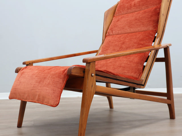 Studio Tecnico Cassina Meda 1950s armchair e poltrona vintage design. Ufficio tecnico cassina 811 chair Cassina restaurado in Mid-Century-Modern Sessel Dralon Samt.