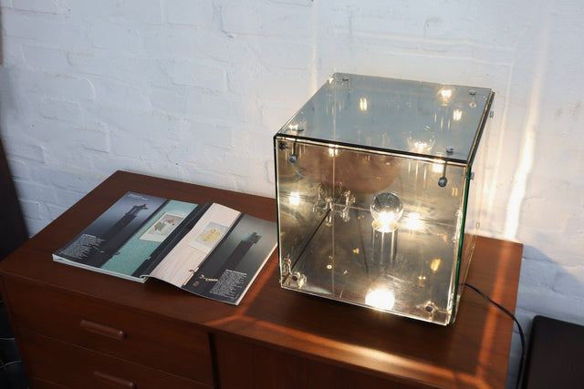 A.R.D.I.T.I. table lamp mirrored glass Prismar, SORMANI 1972