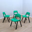 Italian ABS chairs 1980s LAMM Jahre Stapelstühle lot de 4 chaises empilables