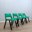 Italian ABS chairs 1980s LAMM Jahre Stapelstühle lot de 4 chaises empilables