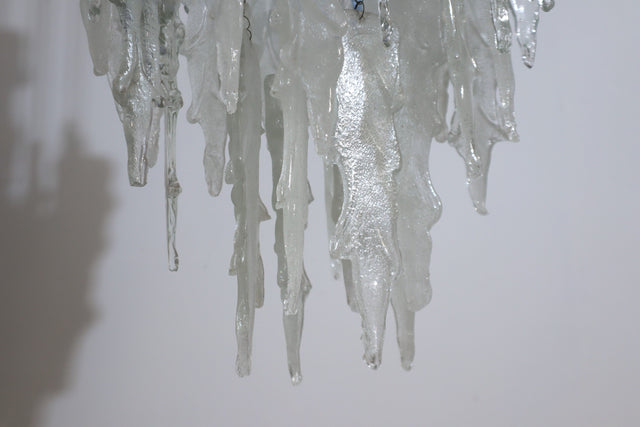 Murano glass cascade chandelier by AV Mazzega 1970s