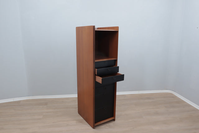 Afra & Tobia Scarpa walnut drawers cabinet MAXALTO 1970s.