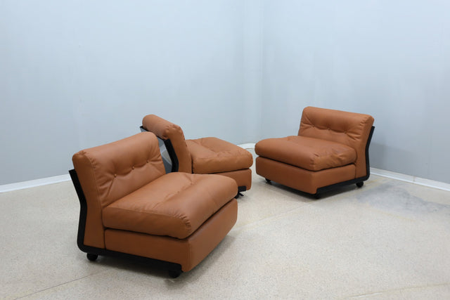 AMANTA leather armchairs Mario Bellini for C&B 1960s