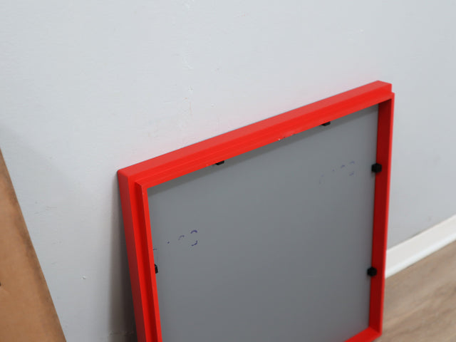 intage Kartell Mod. 4727 red ABS mirror, 1970s. Specchio rosso Anna Castelli Kartell. Miroir rouge design italien. Roter Design Spiegel