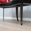Post-modern Italian bench: 90s design panca rossa/nera, banc vintage métal/bois, Memphis style seating, dekorative Sitzbank für Sammler.