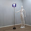 1980s Artemide blue glass floor lamp by Toni Cordero. Lampadaire Artemide verre bleu 1980. Artemide Stehleuchte Blaues Glas Toni Cordero.
