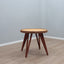 Augusto Romano round beech and straw side table 194Os