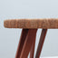 Augusto Romano round beech and straw side table 194Os