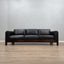 Afra & Tobia Scarpa "Bastiano" 3-seater sofa for Gavina 1960s black Leather