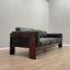 Afra & Tobia Scarpa "Bastiano" 3-seater sofa for Gavina 1960s black Leather