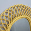 Bonacina 1960s vibrant yellow lacquer wicker mirror Albini design