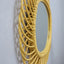 1960s yellow wicker mirror by Franco Albini for Bonacina. Albini Rattanspiegel, espejo Albini amarillo, miroir rotin Albini, specchio Albini giallo