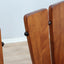 Set of four 1970s Italian Brutalist solid wood dining chairs in the style of Carlo Mollino Casa del Sole quatre chaises brutalistes italiennes des années 70 en bois massif,