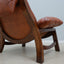 Brutalist leather armchairs 1970s, set of 2