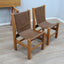 1970s Italian Brutalist Beech Desk & Leather Chairs Brutalist Schreibtisch Escritorio bureau vintage madera Castiglioni