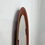 Campo e Graffi 1960s oval teak mirror, shell shape with circular mid-point accents. Totally restore, excellent condition. Unique vintage mirror commands attention.