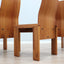 Set of 4 1970s Italian bentwood high-back dining chairs in Carlo Scarpa style. Set 4 sedie anni 70 multistrato curvato. Chaises vintage 1970.