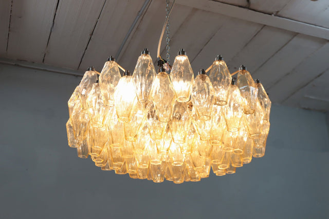 Poliedri glass chandelier Carlo Scarpa 1960s