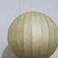 1970s Italian Cocoon globe pendant lamp with teak wood details. Lampadario Cocoon anni 70. Suspension vintage Italienische Kugellampe.