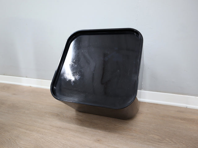 Componibili 4970 Kartell black modular trolley – carrello modulare noir design – modulares Möbelstück schwarz, Italian design.