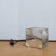 Cubosfera lamp by Alessandro Mendini for Fidenza Vetraria. Lampada vetro anni 60, 60er Glaskugel Lampe, lampe cube vintage, lámpara de mesa retro.