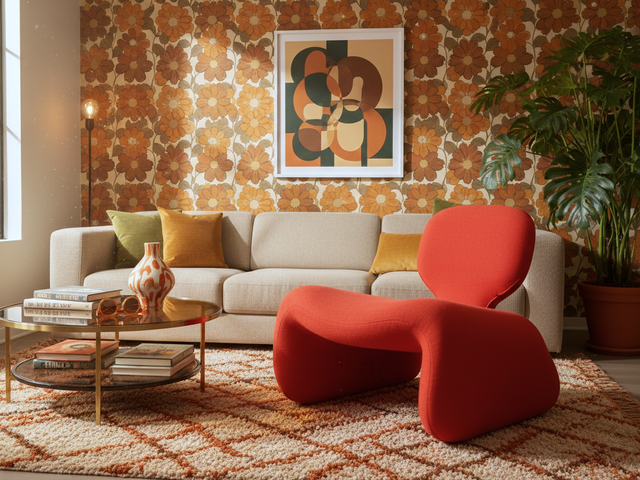 Rare red Djinn chair by Olivier Mourgue for Airborne; poltrona Space Age originale; fauteuil vintage rouge; seltener Djinn Sessel; sillón de diseño.